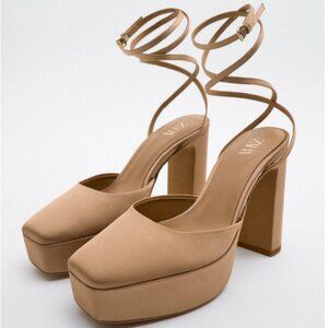 Zara Chunky Heeled Platform Shoes